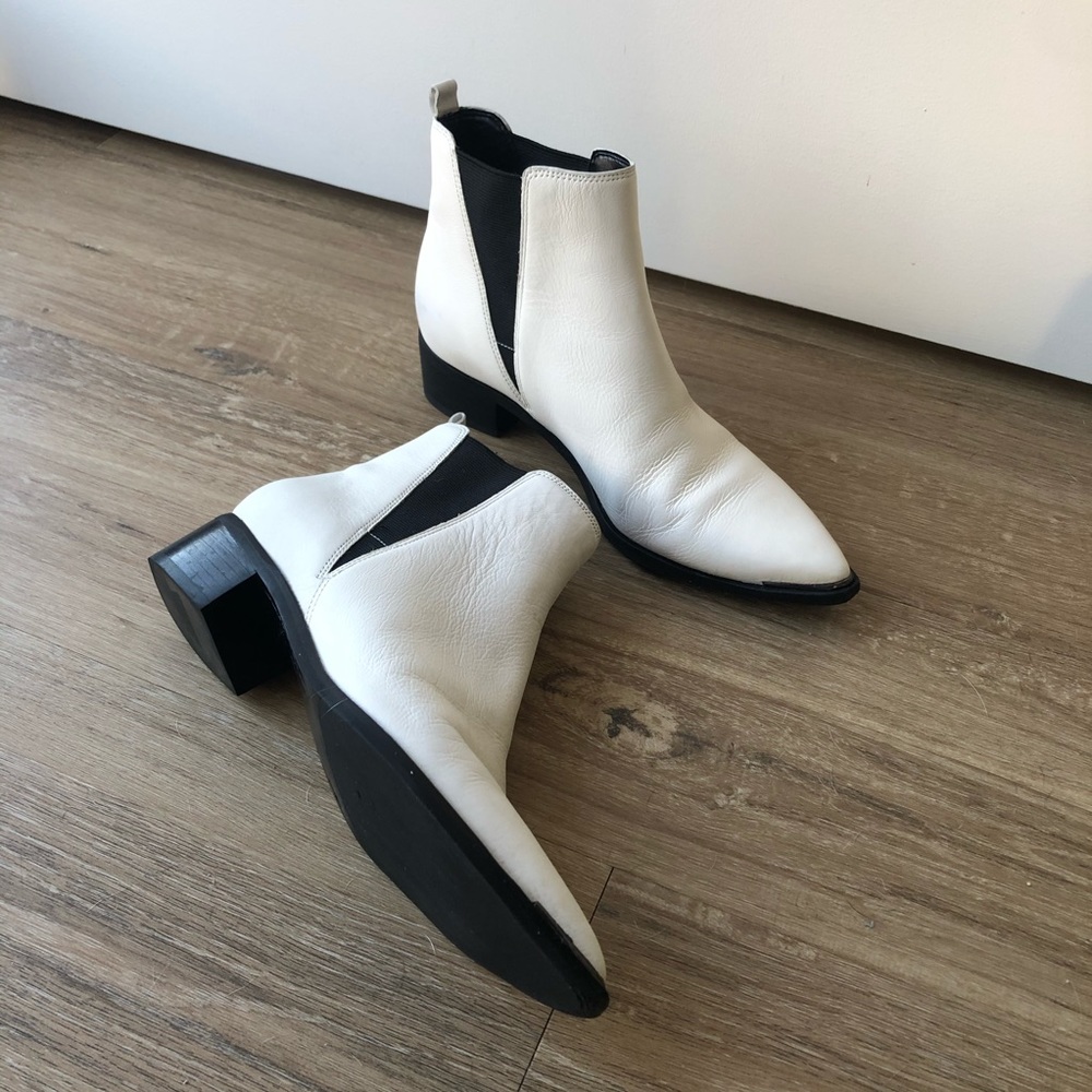 Marc Fisher Yale Chelsea Boots in White